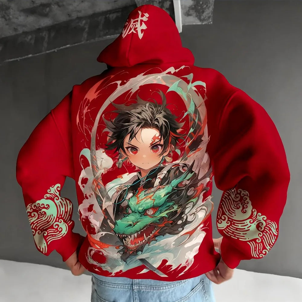 Demon Slayer Anime Hoodie – Felpa Oversize Unisex 2025