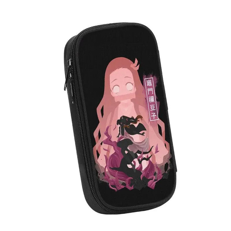 Demon Slayer Kamado Tanjirou Pencil Case – Grande Capacità, Kawaii Pen Pouch