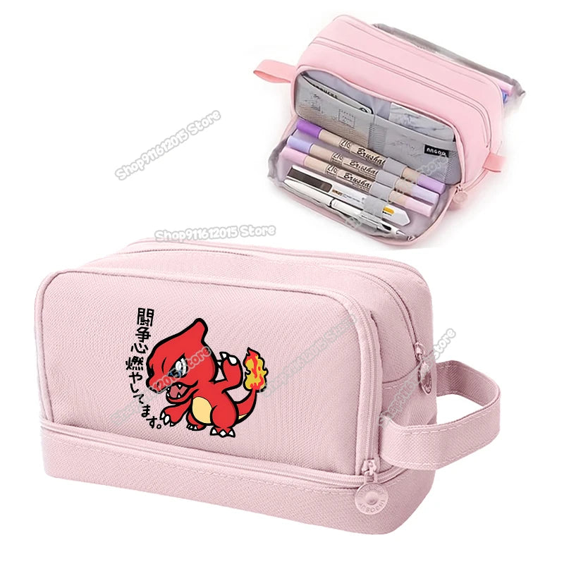 Anime Pokémon Student Pencilcase – Astuccio Cartoon Pikachu per Bambini e Ragazzi