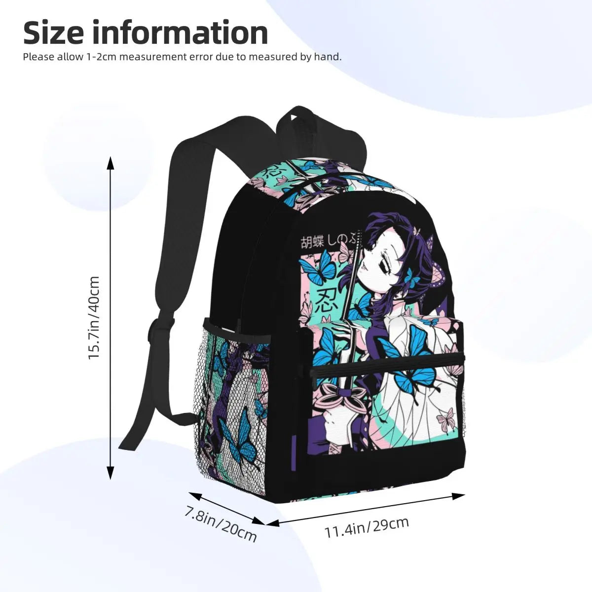 Shinobu Kocho Kimetsu No Yaiba Student Backpack