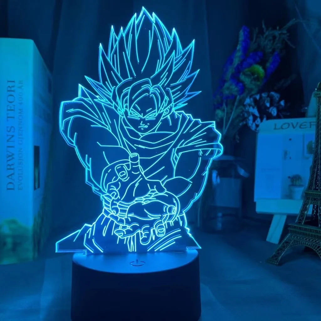Lampada LED 3D Dragon Ball – Super Saiyan Goku