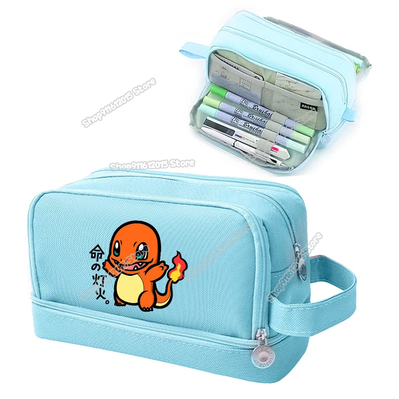 Anime Pokémon Student Pencilcase – Astuccio Cartoon Pikachu per Bambini e Ragazzi
