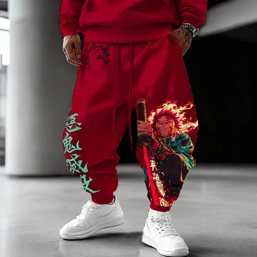 Demon Slayer Anime Men's Sweet Pants 2025 – Pantaloni Casual Oversize