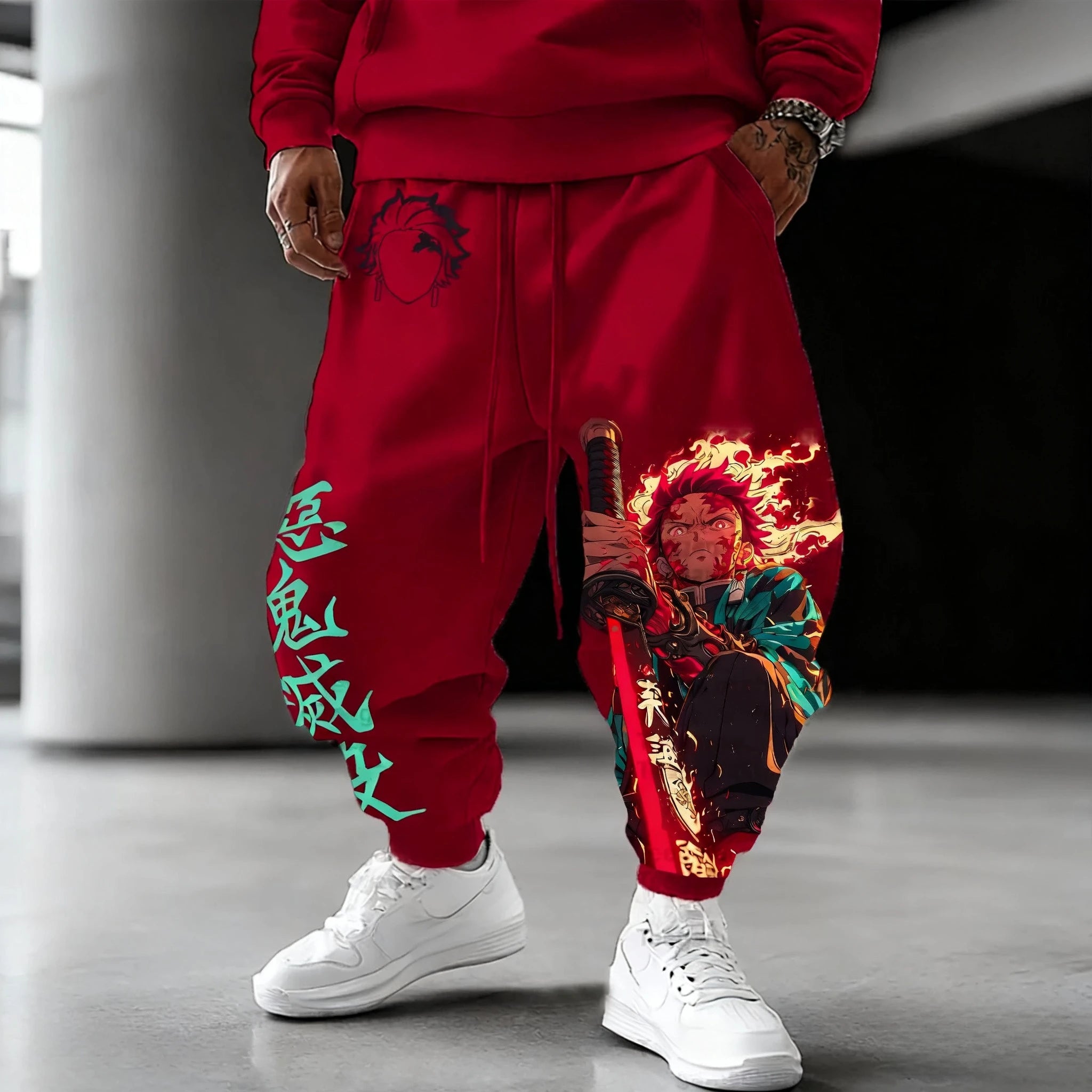 Demon Slayer Anime Men's Sweet Pants 2025 – Pantaloni Casual Oversize