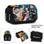 Anime Demon Slayer Bilayer Pencil Case – Tanjirou, Nezuko, Zenitsu, Giyuu