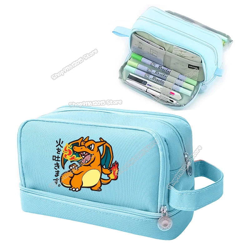 Anime Pokémon Student Pencilcase – Astuccio Cartoon Pikachu per Bambini e Ragazzi