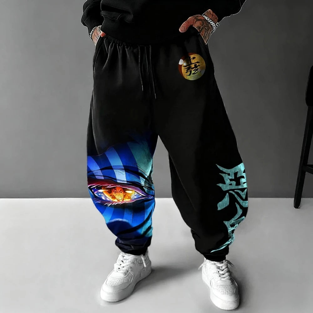 Demon Slayer Anime Cotton Sweatpants – Pantaloni Casual Oversize 2025