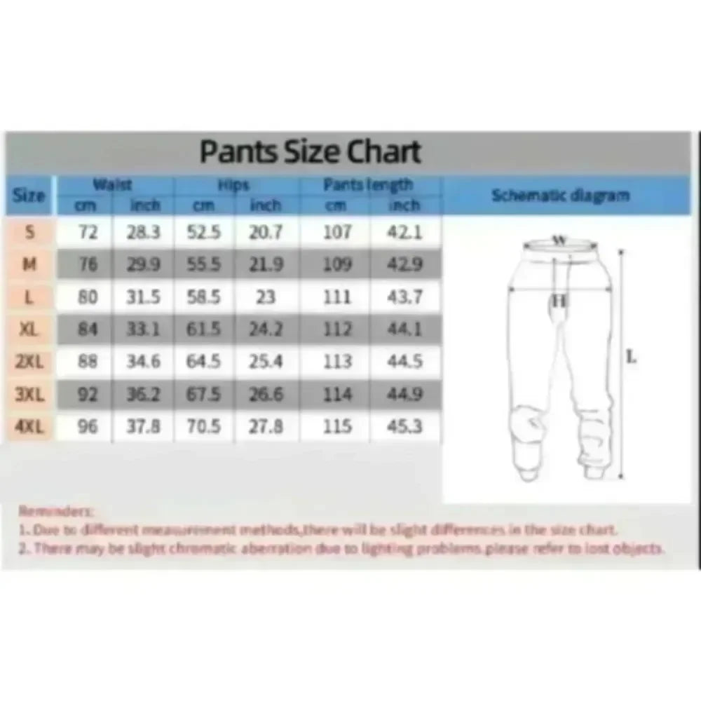 Demon Slayer Anime Men's Sweet Pants 2025 – Pantaloni Casual Oversize