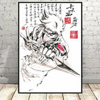 Naruto Uchiha Itachi Gaara Anime Character Pictures Modular Prints Modern Living Room Children's Bedroom Decoration