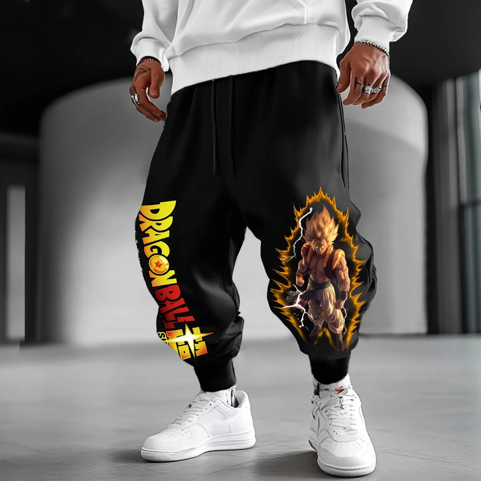 Dragon Ball – Pantaloni Sportivi Loose in Cotone 2025