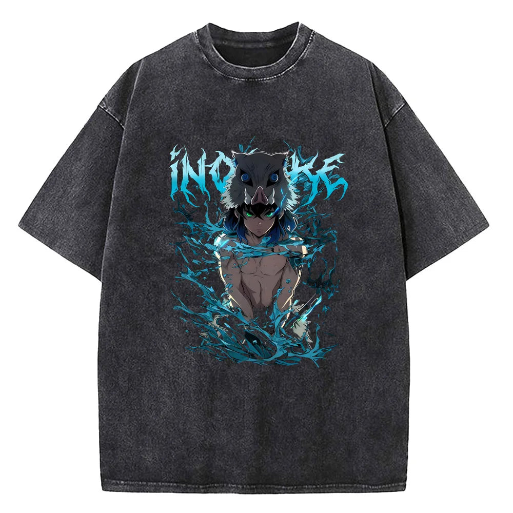 Japanese Anime Demon Slayer Printed T-shirt – Uomo