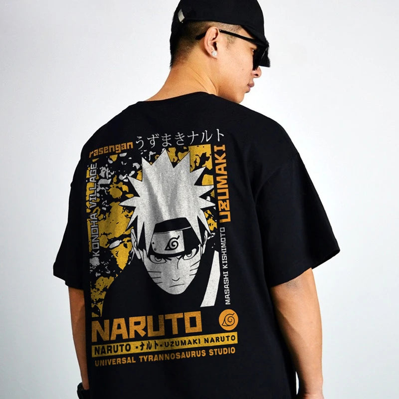 T-Shirt Naruto Anime – Cotone Estivo Oversize