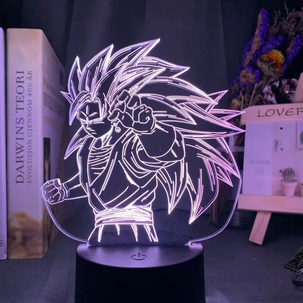 Lampada LED 3D Dragon Ball – Super Saiyan Goku
