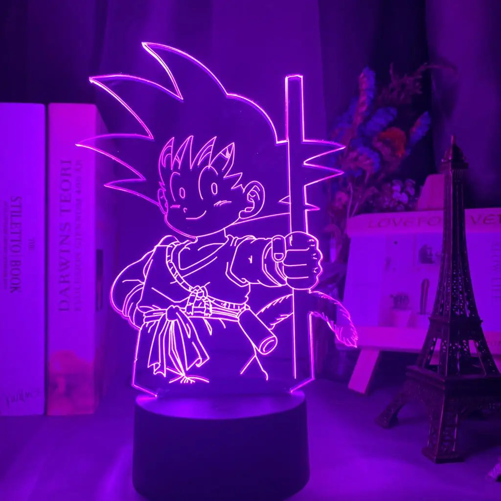 Lampada LED 3D Dragon Ball – Super Saiyan Goku