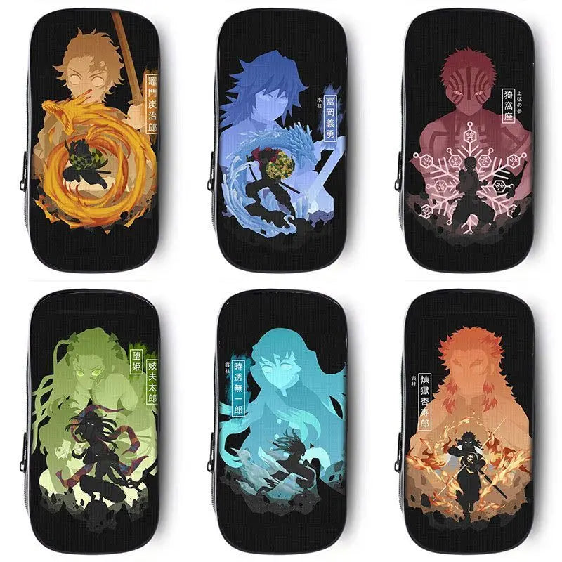 Demon Slayer Kamado Tanjirou Pencil Case – Grande Capacità, Kawaii Pen Pouch