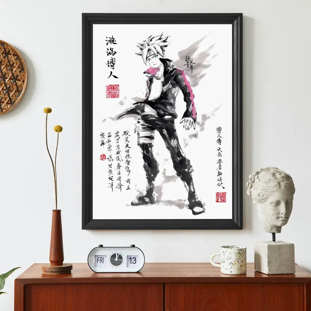 Naruto Uchiha Itachi Gaara Anime Character Pictures Modular Prints Modern Living Room Children's Bedroom Decoration