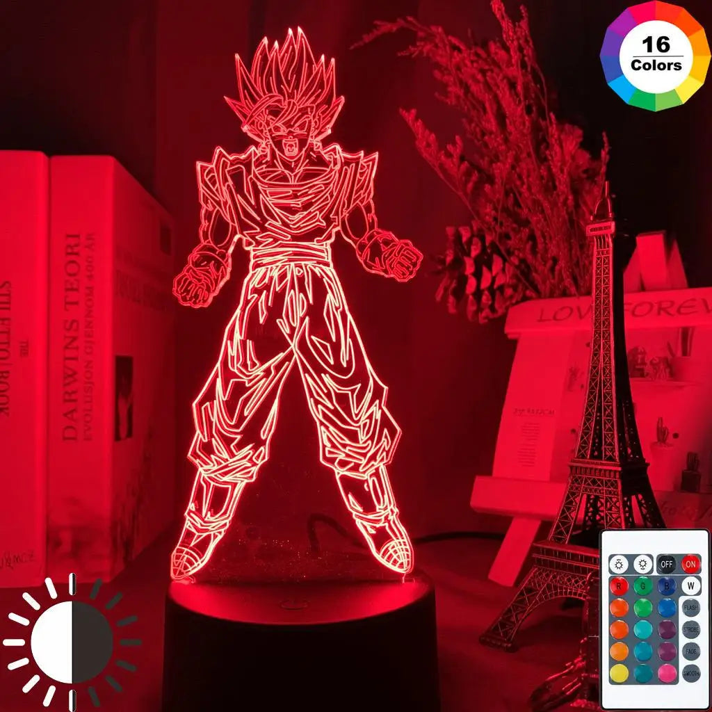 Lampada LED 3D Dragon Ball – Super Saiyan Goku