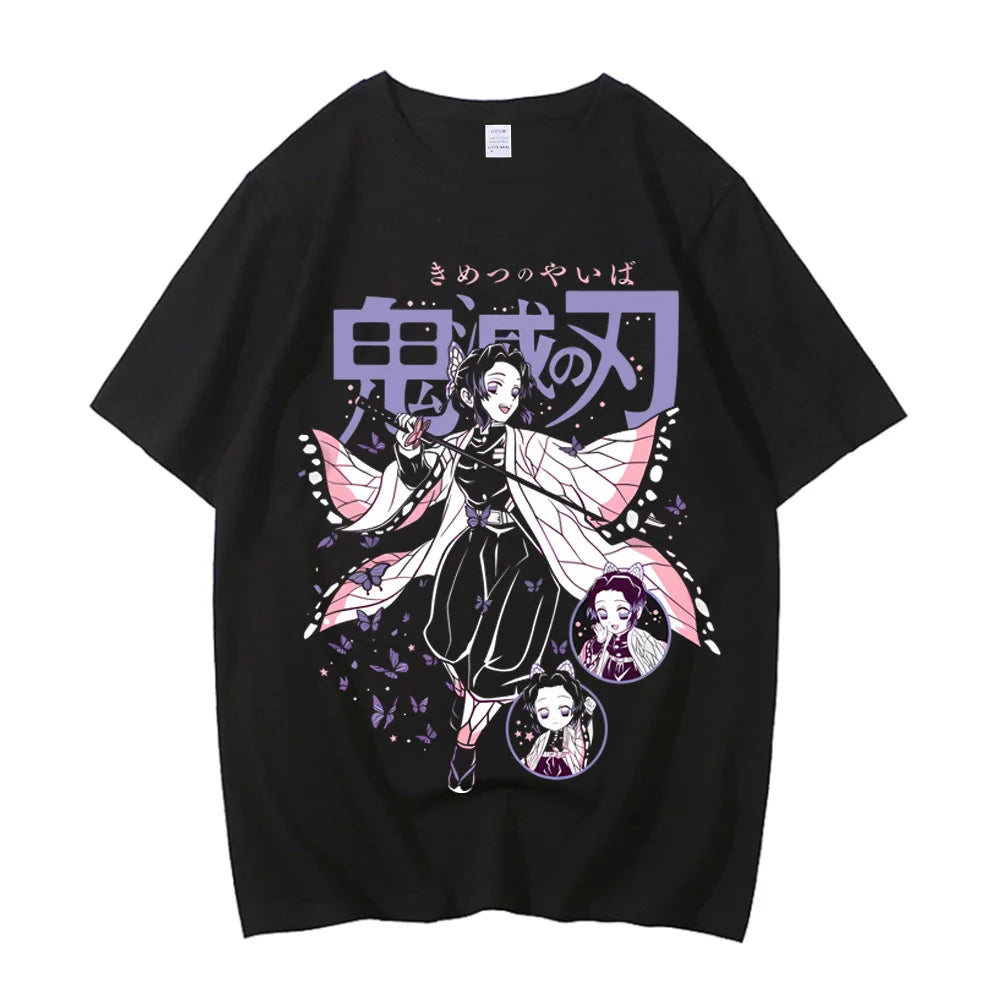 Japanese Anime Demon Slayer Shinobu Kocho T-Shirt – Uomo
