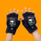 Demon Slayer Finger Flip Gloves – Guanti Mezzo Dito per Bambini e Adulti
