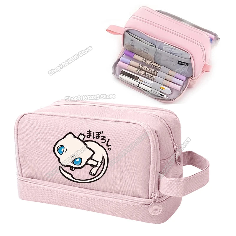 Anime Pokémon Student Pencilcase – Astuccio Cartoon Pikachu per Bambini e Ragazzi