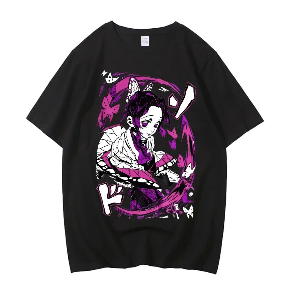 Japanese Anime Demon Slayer Shinobu Kocho T-Shirt – Uomo