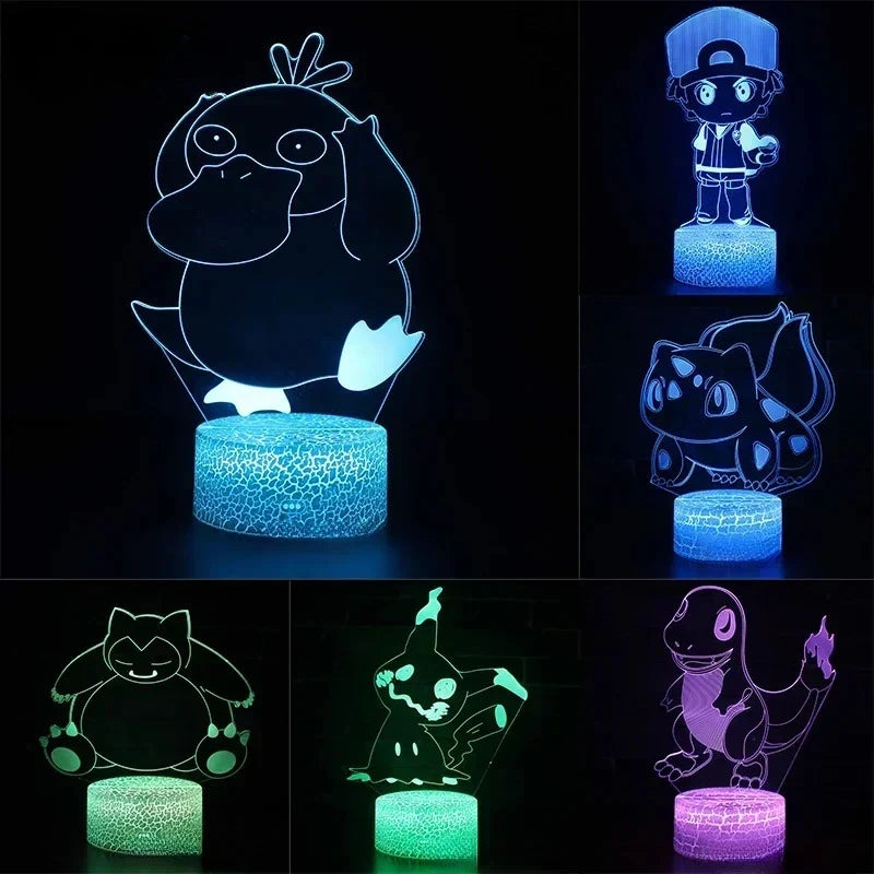 Anime Pikachu Go – Lampada Notturna LED 3D