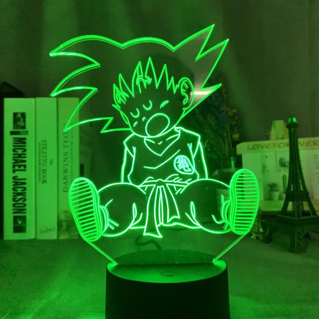 Lampada LED 3D Dragon Ball – Super Saiyan Goku
