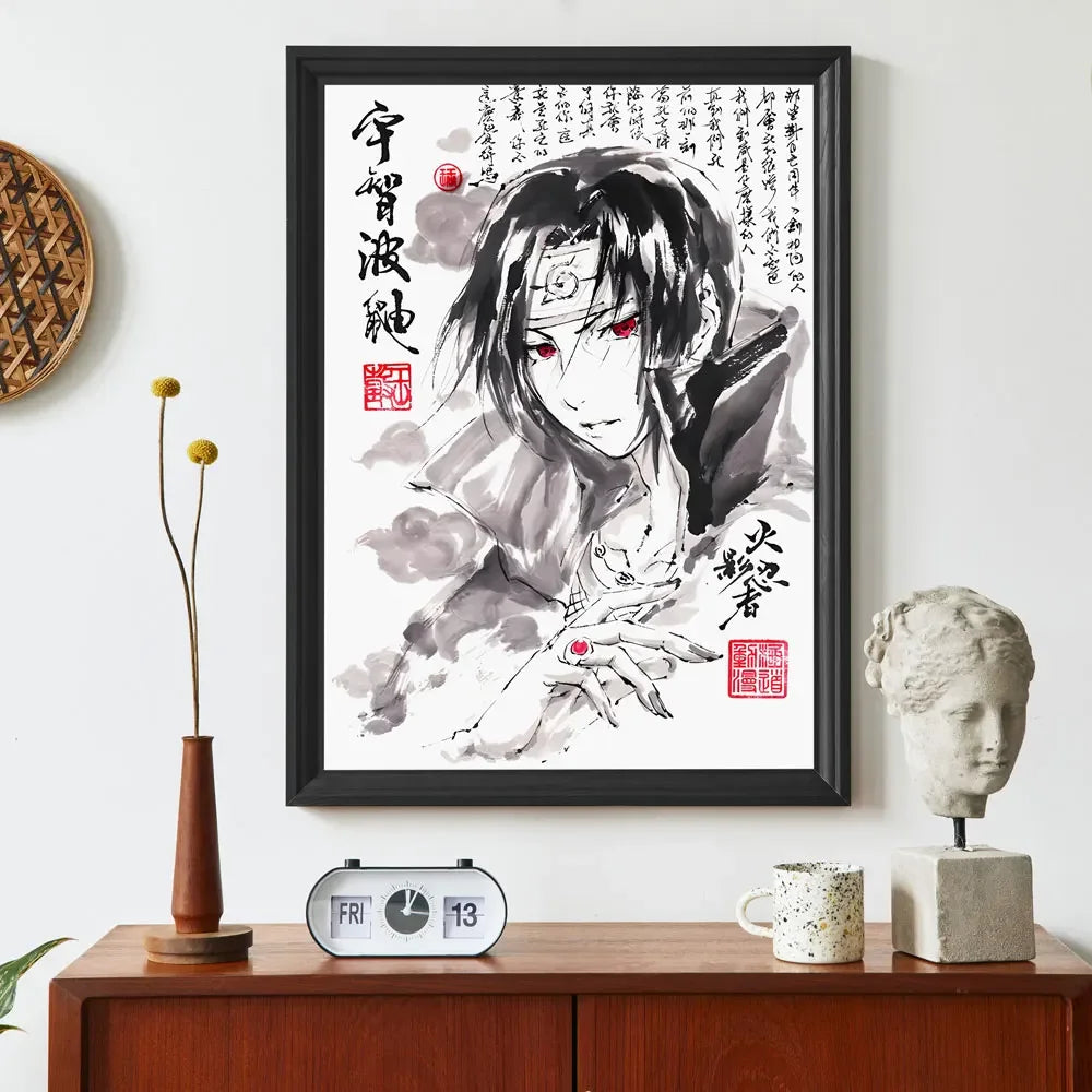 Naruto Uchiha Itachi Gaara Anime Character Pictures Modular Prints Modern Living Room Children's Bedroom Decoration