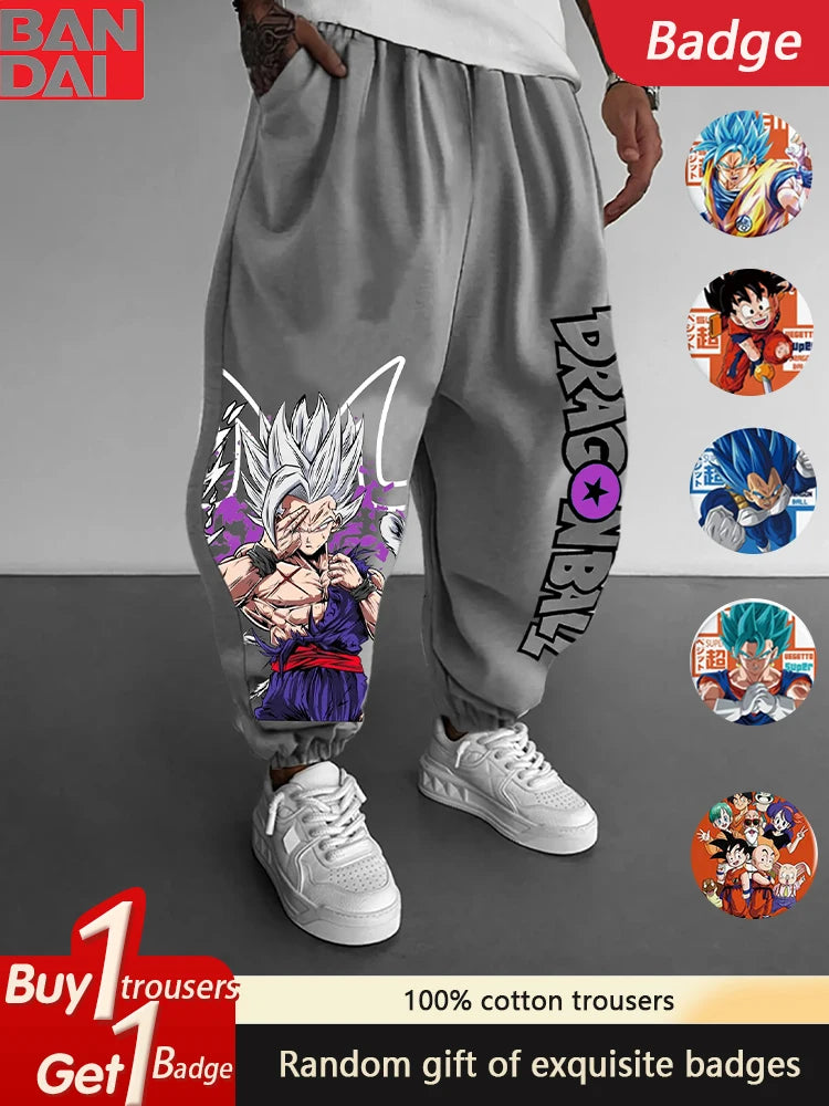 Dragon Ball – Pantaloni Sportivi Loose in Cotone 2025