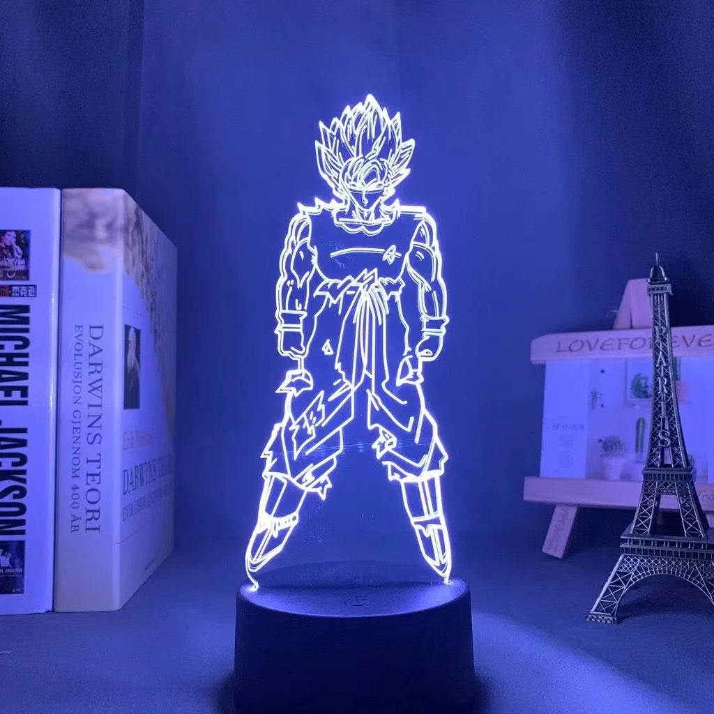 Lampada LED 3D Dragon Ball – Super Saiyan Goku