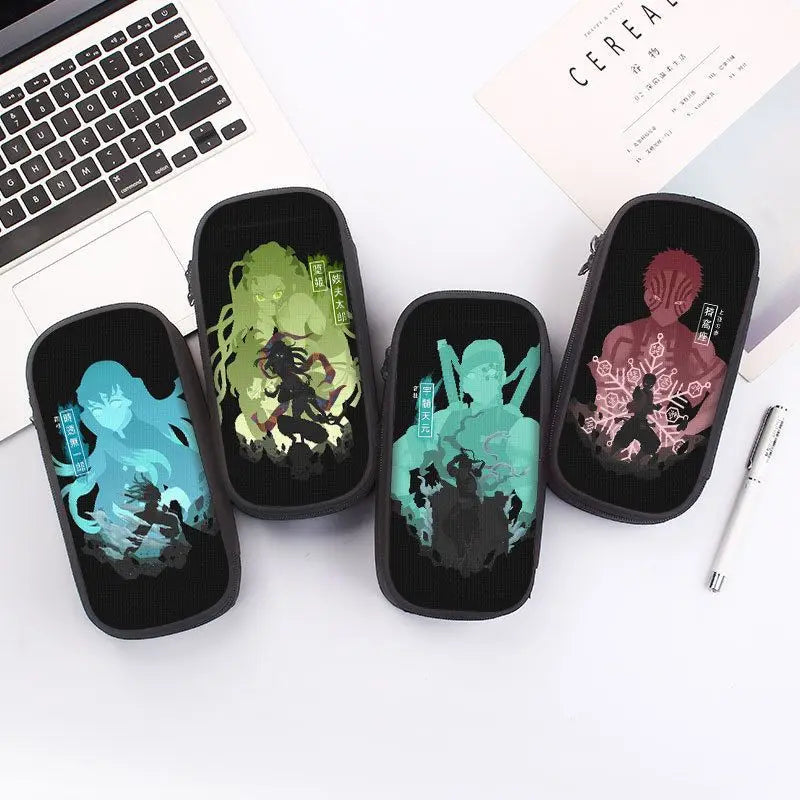 Demon Slayer Kamado Tanjirou Pencil Case – Grande Capacità, Kawaii Pen Pouch