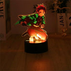Lampada 3D LED Anime Demon Slayer – Tanjirou, Nezuko, Zenitsu