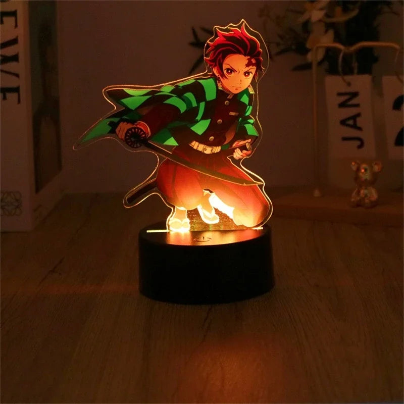 Lampada 3D LED Anime Demon Slayer – Tanjirou, Nezuko, Zenitsu