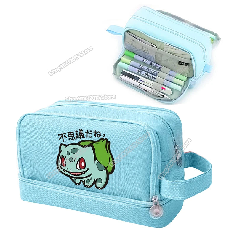 Anime Pokémon Student Pencilcase – Astuccio Cartoon Pikachu per Bambini e Ragazzi