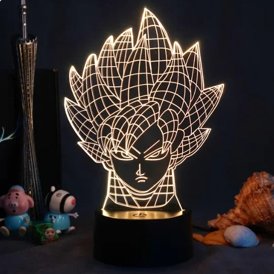 Lampada LED 3D Dragon Ball – Super Saiyan Goku