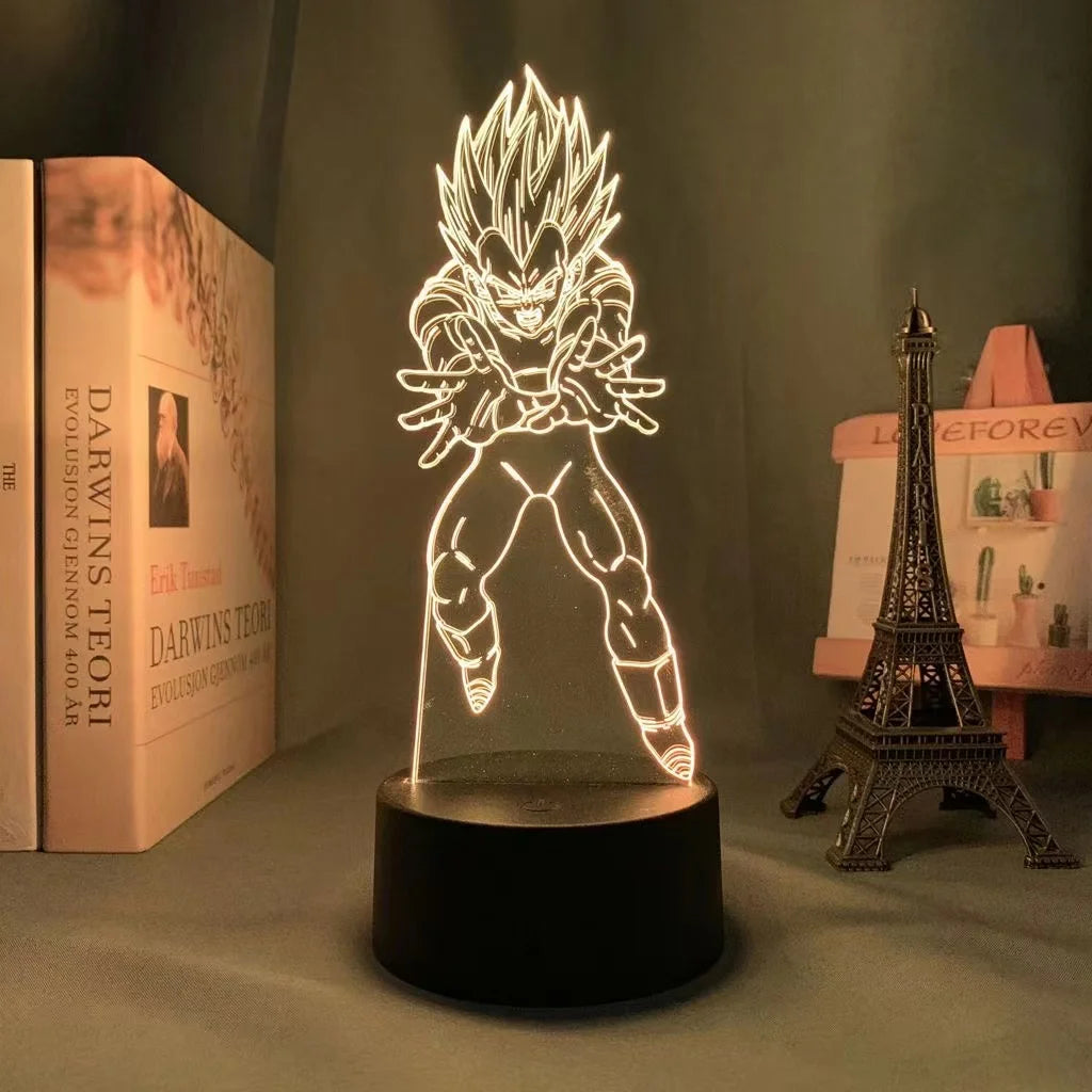 Lampada LED 3D Dragon Ball – Super Saiyan Goku