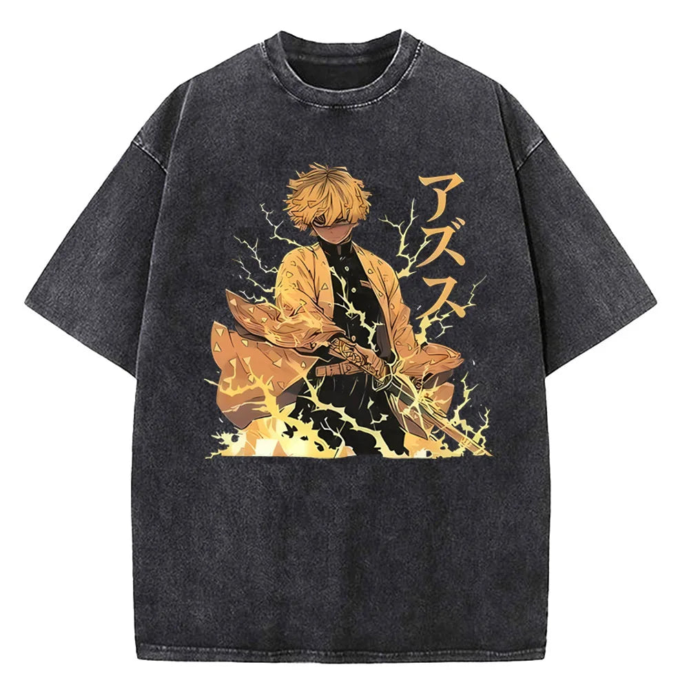 Japanese Anime Demon Slayer Printed T-shirt – Uomo