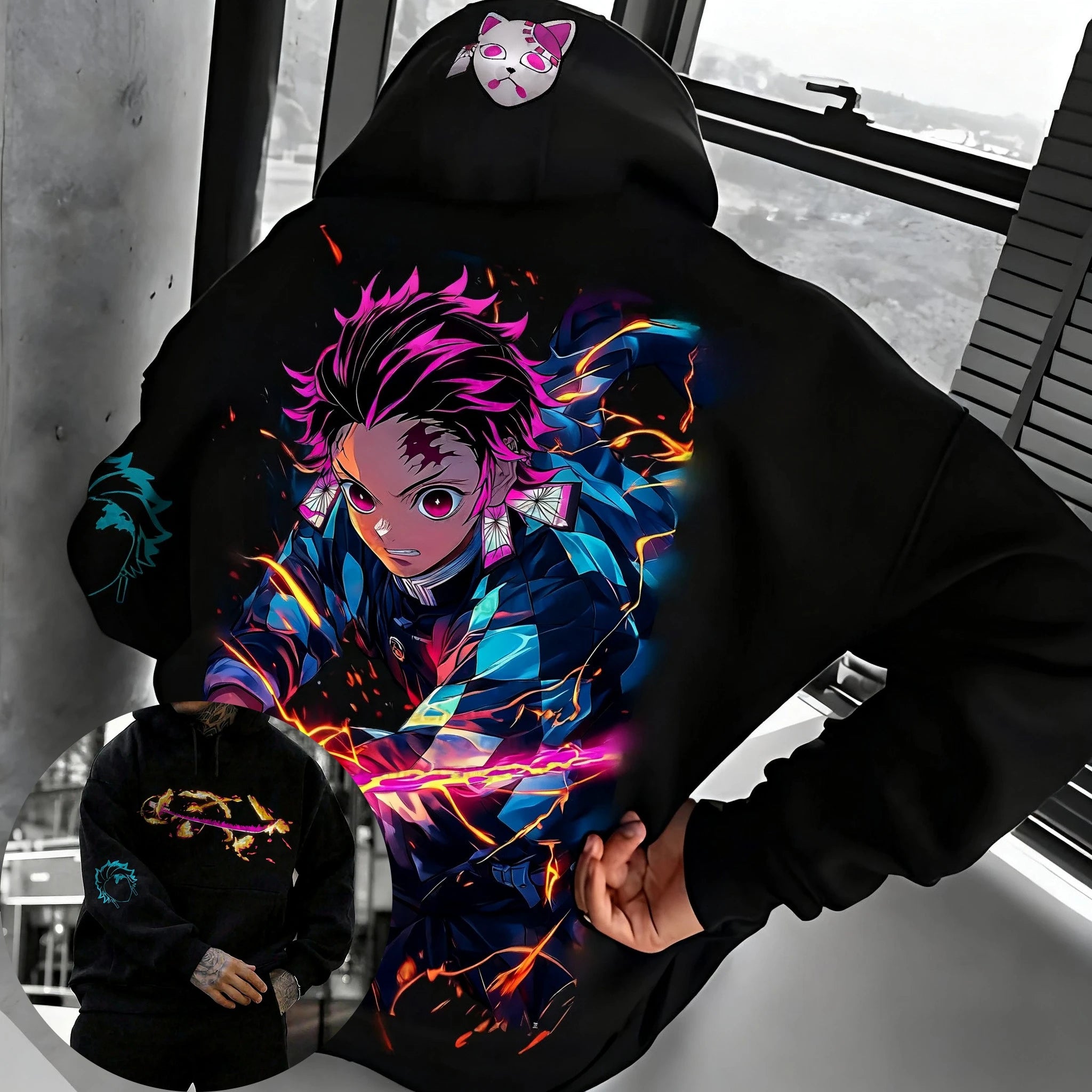 Demon Slayer Anime Hoodie – Felpa Oversize Unisex 2025