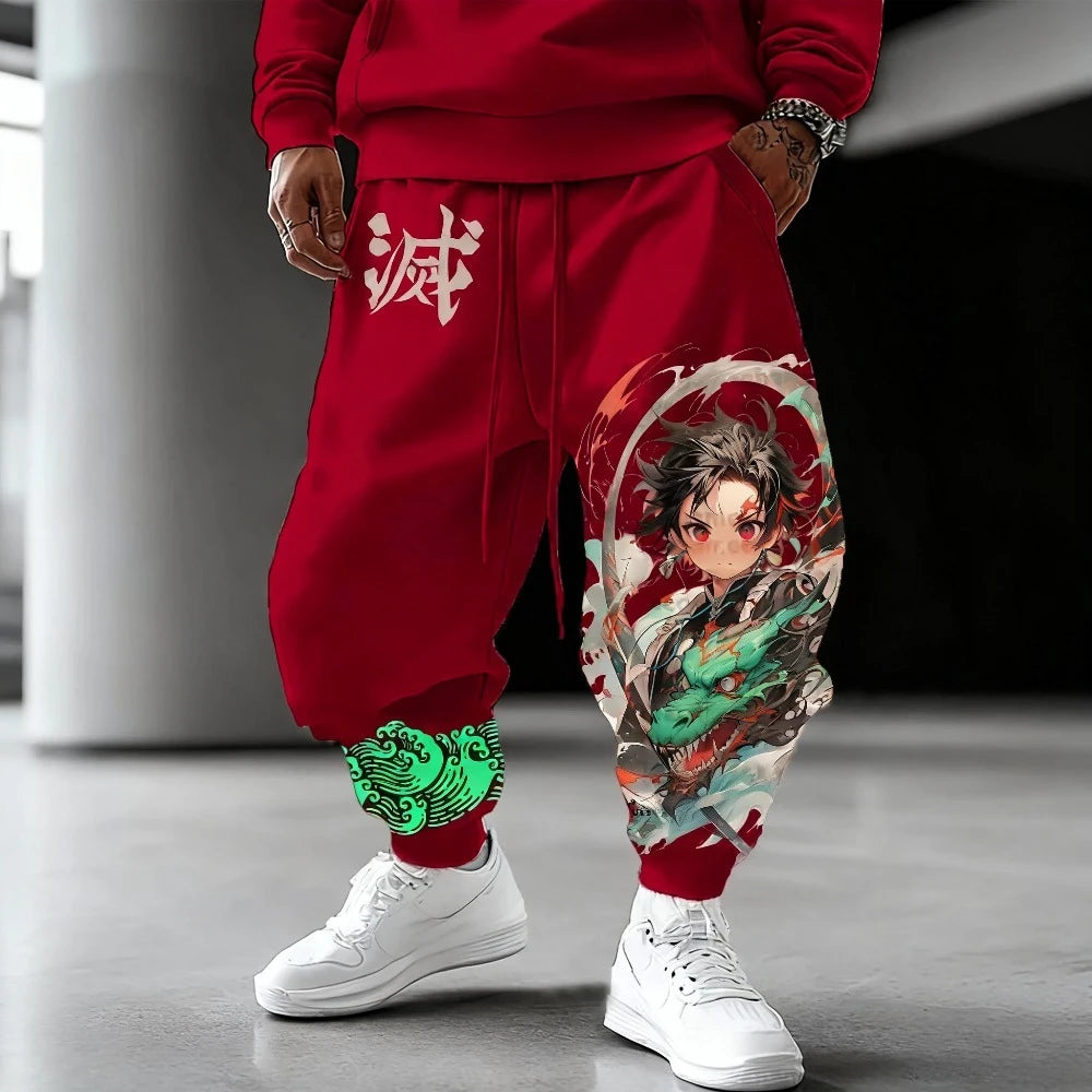 Demon Slayer Anime Cotton Sweatpants – Pantaloni Casual Oversize 2025