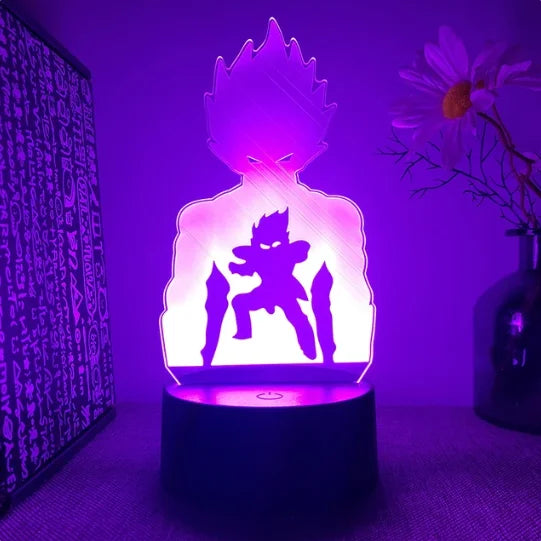 Lampada LED 3D Dragon Ball – Super Saiyan Goku