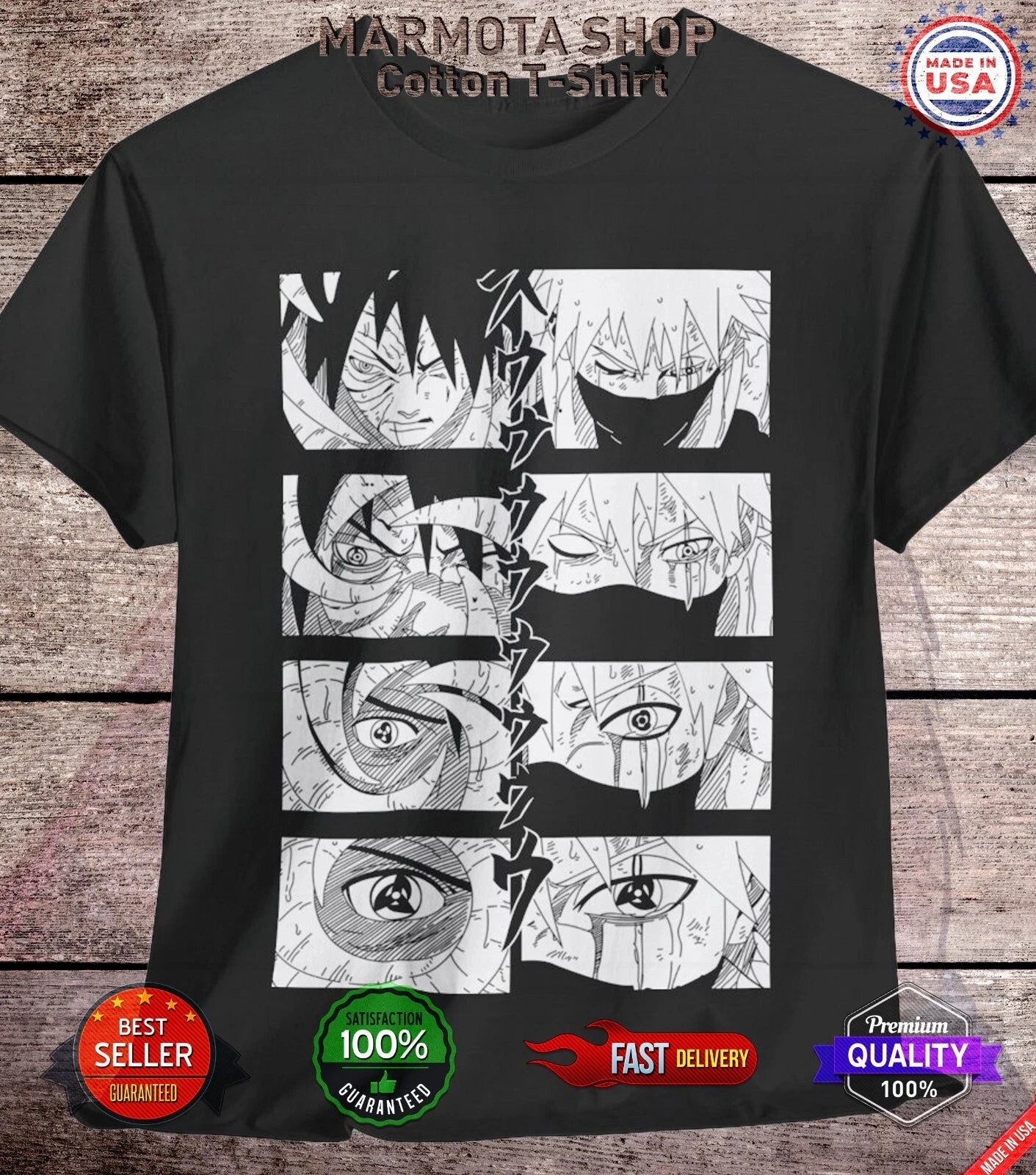 Naruto Shippuden Summer Tee – Kakashi, Obito e Itachi