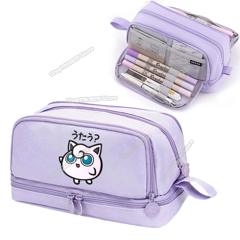 Anime Pokémon Student Pencilcase – Astuccio Cartoon Pikachu per Bambini e Ragazzi