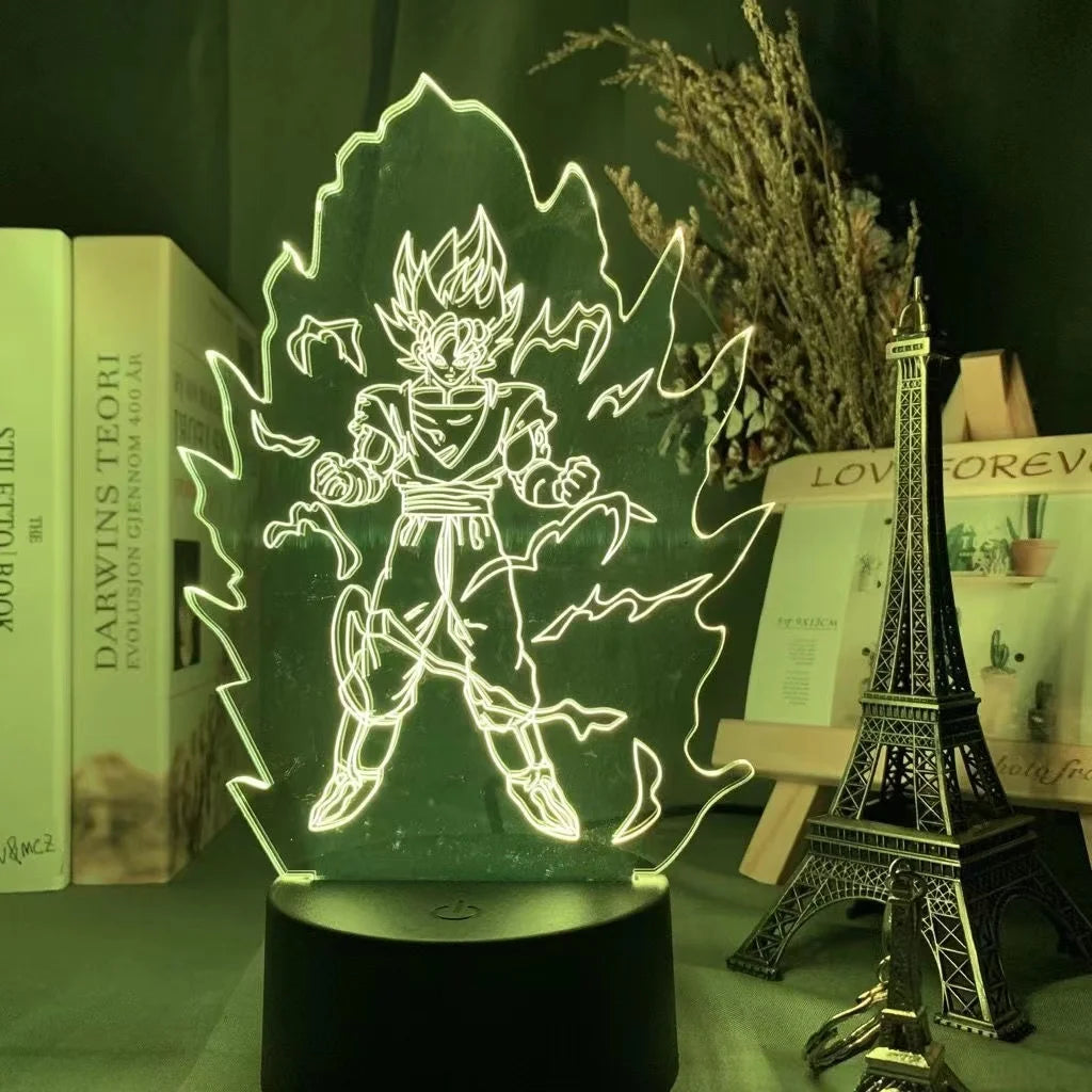Lampada LED 3D Dragon Ball – Super Saiyan Goku