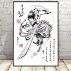 Naruto Uchiha Itachi Gaara Anime Character Pictures Modular Prints Modern Living Room Children's Bedroom Decoration