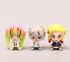 6pcs/set Demon Slayer Cute Version Action Figures