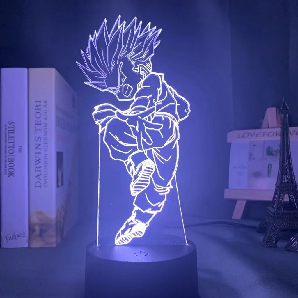 Lampada LED 3D Dragon Ball – Super Saiyan Goku