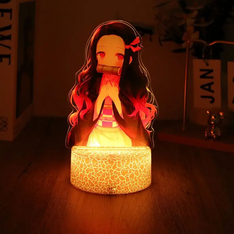 Lampada 3D LED Anime Demon Slayer – Tanjirou, Nezuko, Zenitsu