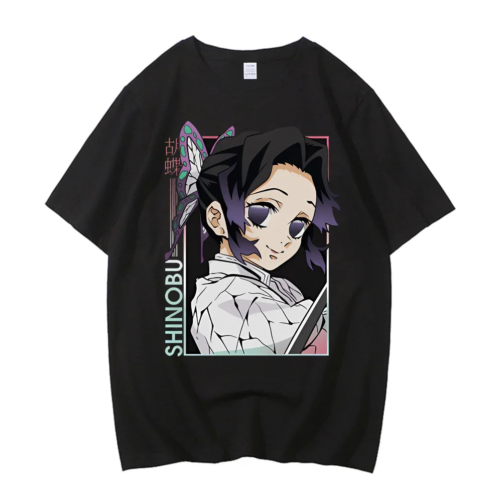 Japanese Anime Demon Slayer Shinobu Kocho T-Shirt – Uomo