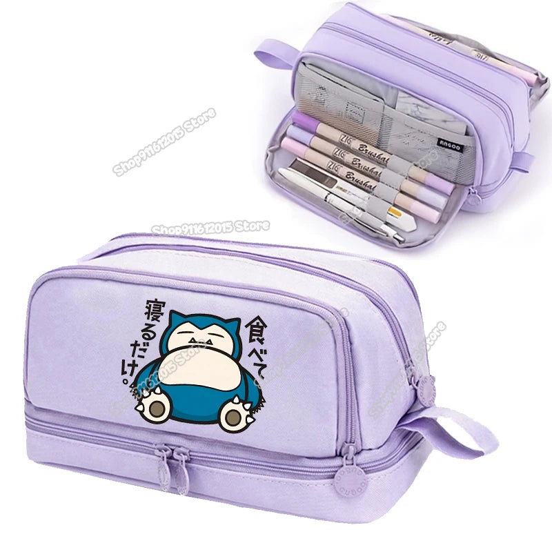 Anime Pokémon Student Pencilcase – Astuccio Cartoon Pikachu per Bambini e Ragazzi
