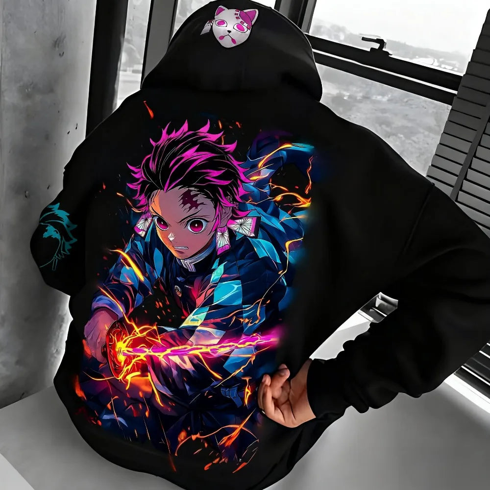 Demon Slayer Anime Hoodie – Felpa Oversize Unisex 2025